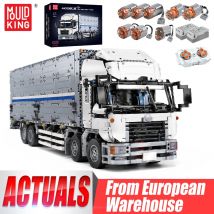 MOULD KING 13139 Technisches Autospielzeug Das MOC-1389 APP&RC Motorisiertes Flügelkörper-LKW-Set Bausteine Ziegel Kinder Weihnachtsgeschenk