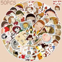 50 pezzi di design giapponese Yoshitomo Nara adesivi decalcomanie per telefono laptop valigia notebook skateboard adesivi impermeabili