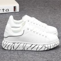 Modische Herren schuhe, vielseitige weiße Paar-Sneakers, atmungsaktive Sport-und Freizeit schuhe mit dicken Sohlen und weißen Damenschuhen