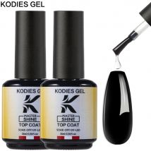 Kodies Gel 2 Stück Gel Dec klack glänzend einweichen ohne Wisch gel Nagellack 15ml semi permanente UV langlebige klare Dec klack