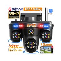DIFANG 35MP WiFi IP Camera 4 Screens 7 Lens 10X Zoom Outdoor Wireless PTZ Security Cam Auto Tracking CCTV Surveillance Camera