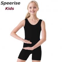 Mädchen Nylon Ballett Tanz Kostüme Nylon Tank Biketard Junge Kurze Ganzanzug Ärmellose Overalls Für Kind Gymnastik Body Spandex
