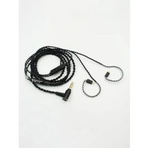 BQEYZ 2Pin 0.78mm Black PVC HiFi Audiophile High-grade 3.5mm L-shape Earphone Replacement Cable IEM Upgrade Cable