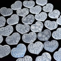 SNASAN Tiny Beads Cartoon Flowers Heart Star Nail Art Earrings Silicone Mould Jewelry Casting Tool UV Epoxy Resin Silicone Mold