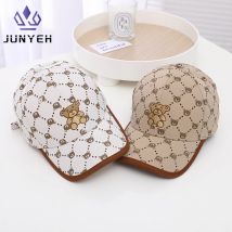 Outdoor Children Caps Cartoon Little Bear Embroidered Words Baseball Cap Boys Girls Mesh Summer Hats For Kids 3-8 Years
