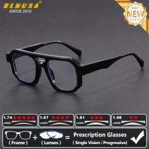 BLMUSA Nuovo Aviator Progressivo Fotocromico Occhiali Da Vista Da Uomo Alla Moda Poligonale Anti Luce Blu Miopia Occhiali Ottici