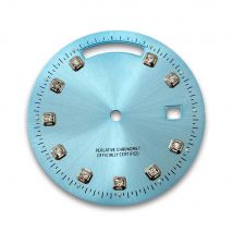 31mm S Logo Day And Date Diamonds Dial Fit 8285 Movement Sunray Dial Watch Modification Accessories