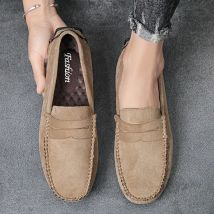 Trend Wildleder Männer Freizeit schuhe atmungsaktive Komfort Slip-On Herren Fahr schuhe Mode Männer faule Schuhe Luxusmarke Slipper Mokassins