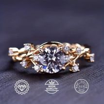 Runds chliff Moissan ite Ring, Rebe Twisted Design 925 Silber Ring, stilvolle Ring für den täglichen Gebrauch, Paar Schmuck Jubiläums geschenk