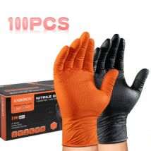 100PCS Nitrile Gloves Thickened Disposable Gloves for Cleaning Hairdressing Latex-Free Waterproof Dishwashing Tattoo Gloves