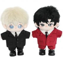 Für 20 cm Plüsch Puppe Kleidung 17 cm Mini Puppe Outfit Anzug Uniform 17 cm Labubu Puppe Zubehör Sitzen Party Spiel DIY Geschenk Spielzeug