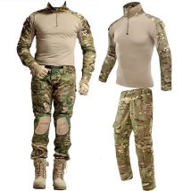 Taktische Militärische Uniform Airsoft Anzüge Training Anzug Camo Jagd Shirts Cargo Hosen Männer Kleidung Paintball Sets mit Pads