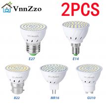 VnnZzo GU10 LED E27 Lampada E14 Faretto Lampadina 48 60 80 led lampara 220V GU 10 bombillas led MR16 gu5.3 Lampada Spot luce