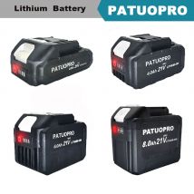 PATUOPRO 18-21V 2.0 4.0 6.0 8.0Ah akumulator litowy wielokrotnego ładowania do Makita 18V bezszczotkowa wiertarka elektryczna klucz piła śrubokręt