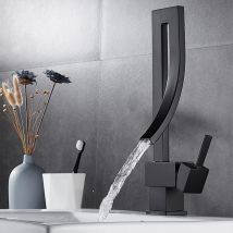 BAKALA Elegante ottone bagno quadrato rubinetto lavabo rubinetto lavello di lusso miscelatore montaggio su piano rubinetto miscelatore lavello caldo e freddo FA-12504