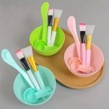 7-teiliges Gesichtsmasken-Rührschüssel-Set, DIY-Gesichtsmasken-Rührwerkzeug-Set, Gesichtsmasken-Schüssel, Stab, Spachtel, Silikon, weiche Gesichtsbürsten, Löffel