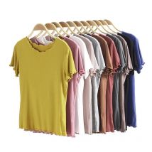 2026 sommer Neue frauen Modal Mehrfarbige Große Kurzarm Casual Top Pyjama Hause Kleidung Top frauen Sommer Nachtwäsche