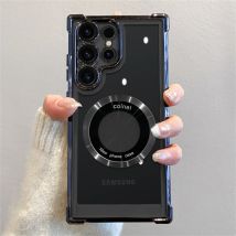 Stoßfeste transparente magnetische Kameraschutzhülle für Samsung Galaxy S24 Ultra S23 Fe S22 Plus A54 A34 A15 A25 A35 A55 A53