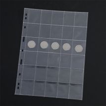A4 9 fori 30 tasche Album fotografico trasparente fai da te Pagine interne sostituibili per collezionisti di monete, buste in materiale PP Raccogli libro