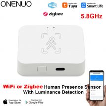 Tuya WiFi/Zigbee Menschliche Anwesenheit Sensor MmWave Radar Detektor Mit Helligkeit Sensor Für Smart Home ersetzen PIR Sensor