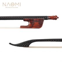 NAOMI Erweiterte Barock Stil 4/4 Violine/Geige Bogen Grid Carbon Fiber Round-Stick Schlangenholz