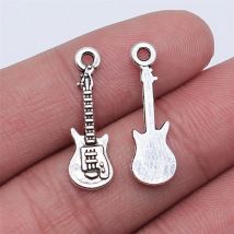 20pcs 24x7mm 5 Colors Guitar Charm Pendant For Jewelry Making DIY Jewelry Findings