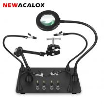 NEWACALOX-soldadura que ayuda a mano, soporte magnético para PCB, soporte de placa de circuito, soporte de soldador, herramienta de soldadura de brazo Flexible