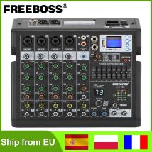 FREEBOSS 99 Effects 7 Band EQ Audio Sound Mixer 6 canali Bluetooth USB Play Record Mixing Console per DJ Studio Karaoke AG-TD6