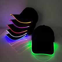Cappello da baseball illuminato a LED Lampeggiante Glow Rave Party Cap cappello luminoso per donna Uomo Hip-hop Club Purim festival sfilata Forniture