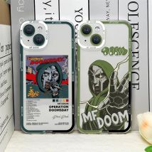 Fashion MF DOOM Hot Singer Phone Case for IPhone 16 15 14 13 12 11 Mini Pro Max X XR XS 7 8 16Plus SE20 Transparent Cover Fundas