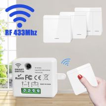 Bezprzewodowy przełącznik ścienny odbiornik przekaźnika RF 433Mhz 1/2/3Gang przełącznik panelowy zdalnie sterowany przerywacz do lampy LED 10A 110V 220V