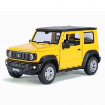 1:24 Suzuki Jimny Car Model Toys Alloy Diecast SUV 4 Doors Opened Pull Back Sound Light Shock Absorption Ornament Vehicles Gifts