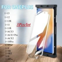 3PCS Für Oneplus 13 12 12R 11R 11 10 Pro 8 9 EINE PLUS ACE2 ACE3 Pro 9R 8T 9RT Screen Protector Gadgets Weiche Glas Mit Installieren