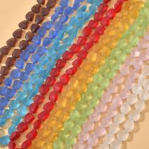 10 teile/los 11x15MM Bunte Matt Unregelmäßige Form Glas Perlen Für Schmuck Machen DIY Armband Ohrring DIY Mode zubehör