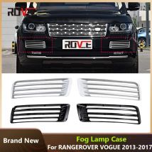 ROVCE 2 Pcs Car Front Fog Light Grille Cover Trim For Land Rover Range Rover Vogue Autobiography 2013 -2017 L405 Car Styling
