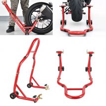 Motorrad-Ständerlift, 850 lbs, vorne und hinten, Combo-Ständer, Hebeständer, Vorder- und Hinterrad-Gabelständer, robuster Hinterradständer
