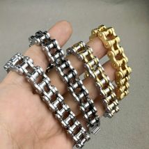 1 stücke Punk Rock Edelstahl Biker Herren Armband Link Kette Motorrad Fahrrad Kette Armbänder Armreifen Schmuck