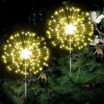 LED im Freien Solar Camping Weihnachts feier Rasen Lichter Feuerwerk Innenhof Lichter Schnur Camping Garten Terrasse Dekoration
