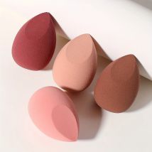 4-teiliges Kosmetikschwamm-Set, Kosmetik-Ei, trocken und nass, Kosmetikschwamm für flüssige Grundierung, Honigpulver und Grundierungs-Make-up