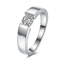 Charm-Ringe aus 925er-Sterlingsilber für Damen, glänzender Kristall, Größe 7/8/9/10, modische Party-Geschenke, Verlobung, Hochzeit, Schmuck