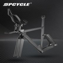 Spcycle 2026 Neuer TR032 Carbon Bahnradrahmen Aero Fixed Gear Fahrrad Carbon Rahmenset Aerodynamischer TT Rest Bar