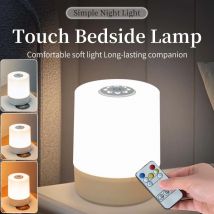 Touch Nacht Lampe USB LED Lampe Fernbedienung Schalter Wiederaufladbare Drei Farben Lichter Schlafzimmer Tragbare Tisch Nacht Nacht Lampe