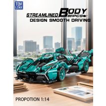 ToylinX Sportwagen-Bausteine, Spielzeug-Set für Jungen oder Erwachsene, Automodellbauset im Maßstab 1:14, DIY-Spielzeug für Jungen im Alter von 8–14 Jahren