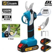 Gami-tijeras de podar eléctricas de 1000W y 40mm, podadora inalámbrica sin escobillas, cortador de ramas de árboles de jardín para pines de batería Makita de 18V