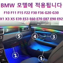 Für BMW 18 Zoll (F10 F11 F15 F22 F30 F36 G20 G30 X1 X3 X5 E39 E53 E60 E70 E90 E92) 64 Farben Auto-Innenraum-LED-Atmosphärenlichtstreifen