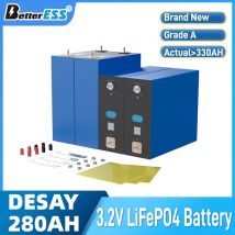 DESAY 280Ah LiFePO4 Battery 3.2V Lithium Iron Phosphate Rechargeable Cell for 12V 24V 48V Solar Camping RV Home Energy Storage