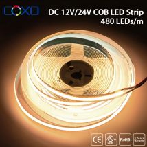 Taśma LED COB z certyfikatem UL 320 480 diod LED/m 16,4 stopy Elastyczna taśma o wysokiej gęstości