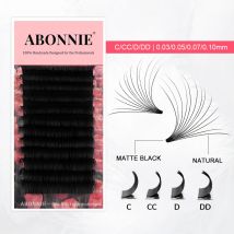 Abonnie Cashmere Blomming Lashes Easy Fan Wimpernverlängerungen Mega-Volumen-Fächerwimpern 8-25mm Alle Größen Wimpernzubehör für Augenschönheit