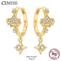 Original 925 Sterling Silver Planet Starlight Earrings Fashion 18K Gold Hoop Earring for Women Piercing Jewelry Aretes Gifts