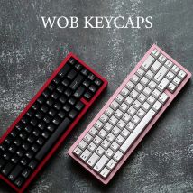 121 Key Aifei Keycaps WOB BOW White Black Double Shot Cherry Profile Keycap For Custom Mechanical Keyboard GK61 Anne Pro 2
